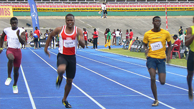 Athletes running 